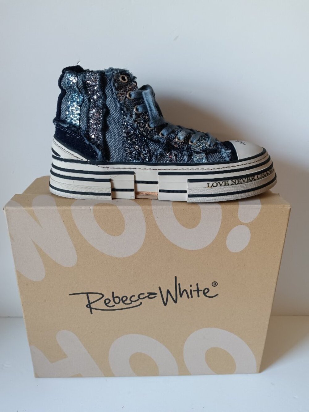 Rebecca White Women’s Serendipity Sneakers Shoes US Size 9 (EU39 ) Navy New/Box